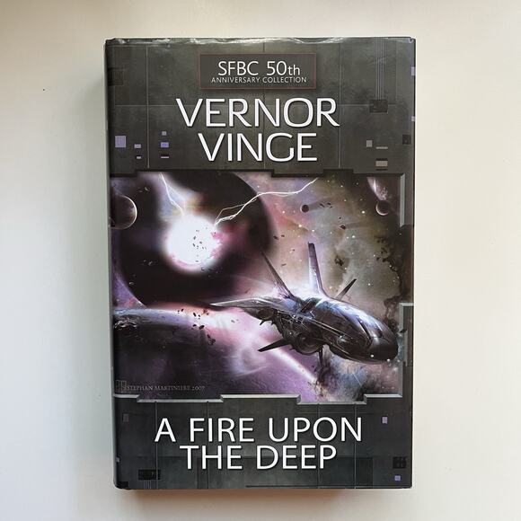 A Fire Upon The Deep by Vernor Vinge (SFBC 50th Anniversary Collection) HC